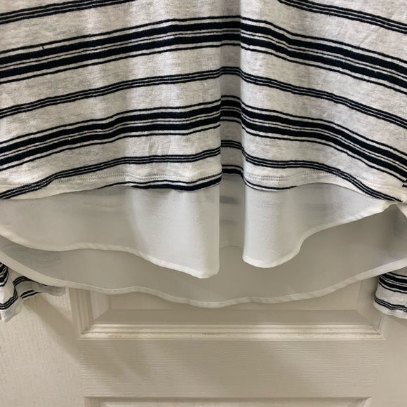 Sanctuary Lagenlook Linen Knit Tunic Top Stripes Layered Women’s Medium - Picture 9 of 12